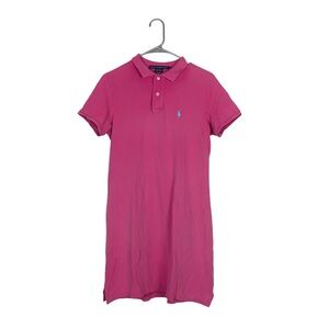 Ralph Lauren sport pink polo shirt dress size large preppy old money